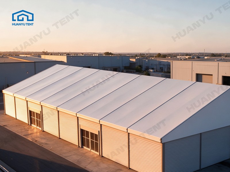 Heavy Duty Clear Span Storage Tent with Sandwich Panel Walls